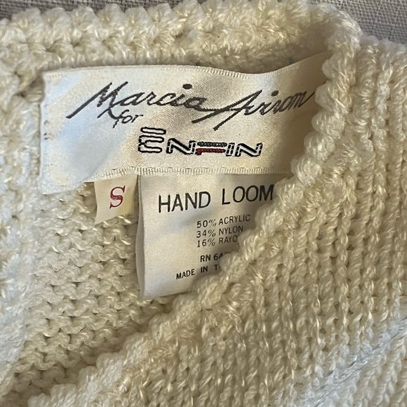 hand loomed sweater size small ladies Vintage Cottage Core - Picture 5 of 6